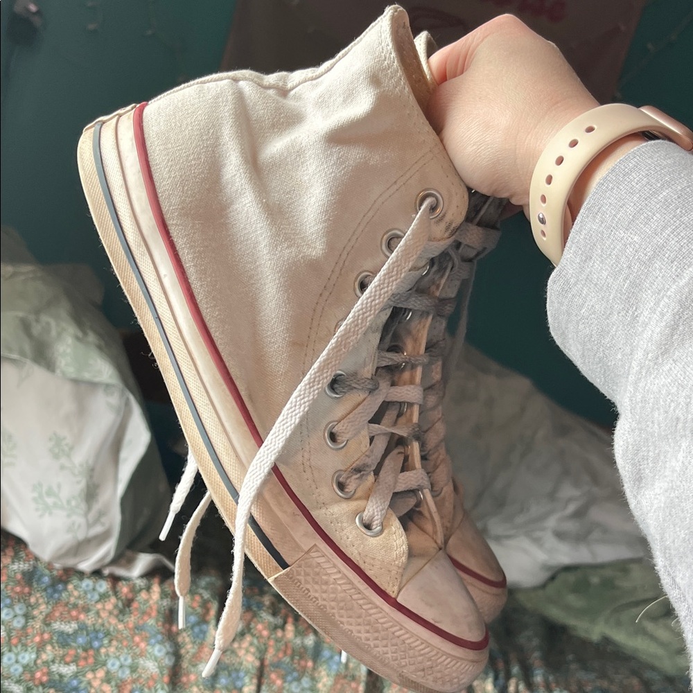Converse White High-Top Sneakers